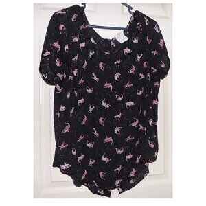 Universal Jaws Georgette Blouse, Womens-Large